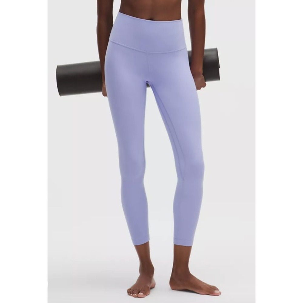 Lululemon Align High Rise Crop Leggings Purple Lavender Frost 23" Size 4